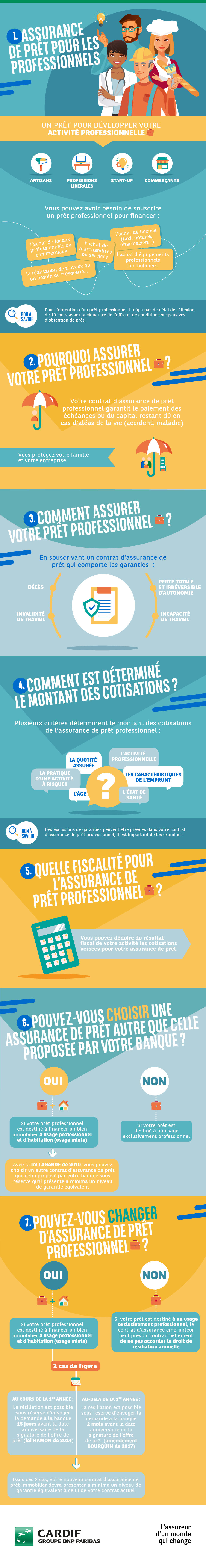 Infographie sur l'assurance de prêt pour les professionnels