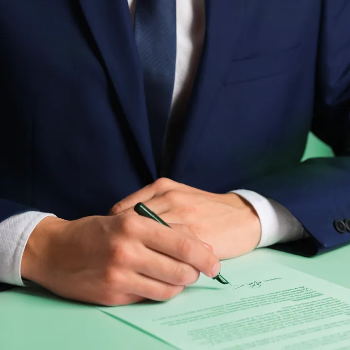Signature d’un document patrimonial